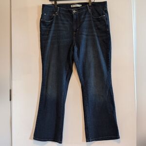 Levi’s 515 Bootcut Jeans Womens Size 18 Dark Blue Wash Stretch Denim Classic